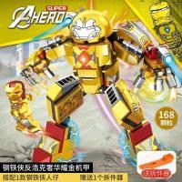 ราคา icf630 ใช้งานร่วมกับ LEGO Iron Man Building Block Mecha ของเล่น Avengers Spider Man Hulkbuster minifigure Boy ASSEMBLY (20566769826)