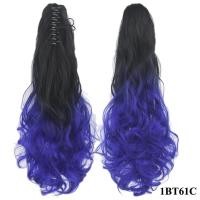 ราคา ZHUJI 15สีที่มีสีสันแฮร์พีซผมยาวลอนวิกผมหยิก Ombre กรงเล็บคลิปผมหางม้าผมต่อคลิปผมชิ้นผมหางม้าวิกผม (10038000471)