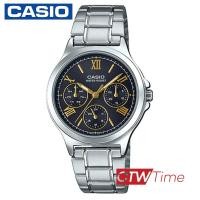 ราคา Casio นาฬิกาข้อมือผู้หญิง สายสแตนเลสส รุ่น LTP V300D 1A2UDF หน้าปัดสีดำ (2941572324)
