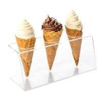 ราคา แท่นวางไอศครีมอะคริลิค แท่งใส่กรวย พลาสติกโปร่งใส ขาวางกรวยไอศกรีม ขาตั้งไอศครีม (20193980816)