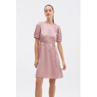 ราคา ESPADA เดรสผ้าซาตินแต่งโบว์ ผู้หญิง สีชมพู Satin Dress with Bow Detail 00997 (20728639170)
