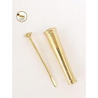 ราคา กระบอกยนหมาก ทองเหลืองแท้ มีจุกก๊อกไม้อุดเรียบร้อย ขนาด 13 cm (15591642882)