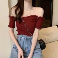 ราคา Dream clothes พร้อมส่งจากกทม เสื้อครอป เสื้อเอวลอย เปิดไหล่เสื้อถักแบบสั้นเซ็กซี่ (17707615266)