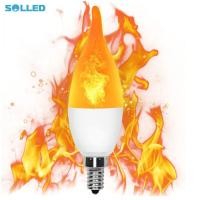 ราคา SOLLED LED จำลองเปลวไฟหลอดไฟเทียนสำหรับตกแต่งโรงแรมในบ้าน E12 E14 85 265V (14011977870)