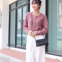 ราคา กระเป๋าหนังผู้หญิง กระเป๋าหนังสะพายข้างผู้หญิง สีดำ รุ่น กระเป๋าหนังผู้หญิง กระเป๋าหนังสะพายข้างผู้หญิง สีดำ รุ่น B BK 616 Mia (20366320329)