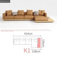 ราคา Bunise โซฟา Fabric Sofa ห้องนั่งเล่น วาบิ ซาบิ โซฟารูปตัวยู โซฟาขนาดใหญ่ 414 x 150 x 60 ซม BU06 (16274962820)