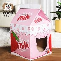 ราคา coco petshop กล่องนมลับเล็บแมว บ้านข่วนเล็บแมวทรงกล่องนม ที่ฝนเล็บ น่ารักมากๆลับเล็บแมวทรงกล่องนม อันใหญ่ Cat Scratcher (21027340110)