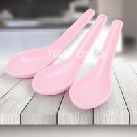 ราคา Telecorsa ช้อนเมลามีนสีชมพู 1 ชิ้น ช้อน ช้อนกระเบื้อง รุ่น Soup spoon plastic quality 05d KW9 (11809271569)