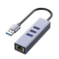 ราคา 100 1000Mbps 3 Ports USB 3 0 USB C HUB Type C HUB USB to Rj45 Gigabit Ethernet Adapter for MacBook Laptop Computer Accessories (20306695453)