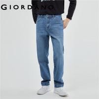ราคา GIORDANO Men Jeans Moustache Effect Mid Rise Denim Jeans Classic Five Pocket Cotton Fashion Casual Loose Denim Pants 18113615 (19953072943)