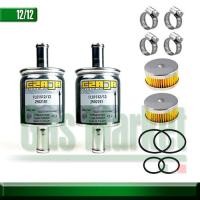 ราคา X2 Czaja Filter 12 12 and Clamps Tomasetto Reducer Filter with orings ไส้กรองหม้อต้ม มีโอลิง Czaja กรองแก๊สหัวฉีดLPG NGVขนาด12 12มม และ เข็มขัด 2 ชิ้น (618068506)