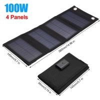 ราคา 5V 100W 200W 300W USB Foldable Solar Panel Portable Flexible Waterproof Folding Solar Panels Cells Mobile Phone Battery Charger (20546822398)
