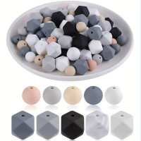 ราคา 50ชิ้นสายคล้องแว่นตาลูกปัดสีผสมหกเหลี่ยมและลูกปัดซิลิโคนแบบกลมสำหรับแฮนด์เมดสร้อยข้อมือสร้อยข้อมือโซ่กระเป๋าสร้อยคอเครื่องประดับลูกปัด (21073096994)