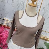 ราคา เสื้อสาวอวบเสื้อสาวอ้วนVani อก38 44 ความยาว22 ผ้าร่องยืด รุ่นทูโทนเว้าไหล่ (18077217715)