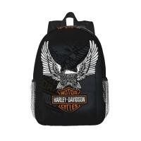 ราคา Harleys Davidson กระเป๋านักเรียน กระเป๋านักเรียนท่องเที่ยวหรือทำงานกระเป๋าหนังสือพร้อมกระเป๋านักเรียนไฟ15นิ้ว (19167185795)