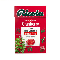ราคา ริโคลา ลูกอมเเครนเบอร์รี่ ไม่มีน้ำตาล 40 กรัม Ricola Cranberry Sugar Free 40g (17818591745)