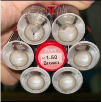 ราคา คอนแทคเลนส์ รุ่น Pony สีเทา ตาล gray brown ลายฮิต มีค่าสายตา 0 00 10 00 (16466134242)