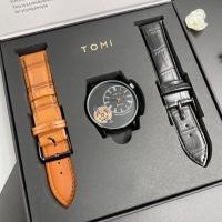 ราคา นาฬิกาผู้ชาย นาฬิกา TOMI นาฬิกาแบรนแท้ นาฬิกากันน้ำ สายนาฬิกา สายหนัง เปลี่ยนสาย 2 แบบ ขนาดหน้าปัด 38 มม มี 6 แบบ แถมพร้อมกล่องตามภาพฟรี (16232293190)