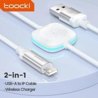 ราคา Toocki ที่ชาร์จไร้สายแบบ2 in 1 ที่ชาร์จไร้สายแบบแม่เหล็กสำหรับ Apple Watch 9 8 7 6 SE USB สายชาร์จเร็วแบบ2 4A สำหรับ iPhone 14 13 12 PRO MAX (21171025095)