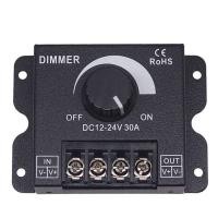 ราคา DC 12V 24V LED Dimmer Switch 30A 360W ตัวควบคุมแรงดันไฟฟ้าปรับได้สำหรับ LED Strip Light โคมไฟ LED Dimming Dimmers (15593323834)
