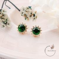 ราคา ต่างหูติดหูทับทิมดอกพิกุล ต่างหูพลอยน้ำเงินล้อมเพชร ต่างหูพลอยสี พร้อมส่ง พลอยน้ำเงิน (6406966439)