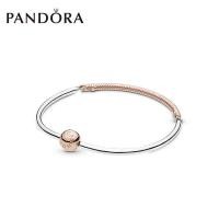 ราคา สร้อยข้อมือ Pandoraˉ ROSE Bracelets logo with classic three piece bracelet 588143 fashion personality bracelet women Charms and Charm Bracelet (16507623804)
