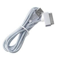ราคา ไนลอนBraided 30pin USBข้อมูลซิงค์ชาร์จไฟสายสำหรับiPhone 4 4S iPad 2 3 4 IPod (4720006005)