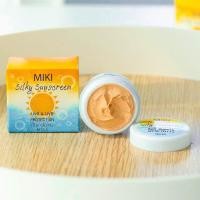 ราคา มิกิกันแดดใยไหมแท้100 Miki Sunscreen เกลี่ยง่าย กันน้ำ กันเหงื่อ ใช้ดีมาก 1 ชิ้น 35 บาท (21170932035)