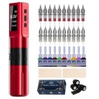 ราคา เครื่องสัก เครื่องสักไร้สาย tattoo wireless pen หมึกสักลายแท้ เครื่องสักครบ เข็มสัก ปากกาสักไร้สาย (21267291237)
