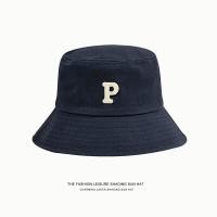 ราคา PING STUDIOS bucket hat หมวกบักเก็ตใหม่ผู้หญิงสีทึบ P ตัวอักษรครีมกันแดดหมวกระบายอากาศหมวกถัง (16161593538)