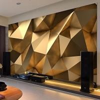 ราคา จัดส่งที่รวดเร็ว ภาพ Wallpaper3D StereoGeometric MuralsRoom ทีวีพื้นหลังตกแต่งผนัง Self AdhesiveStickers (15971948795)