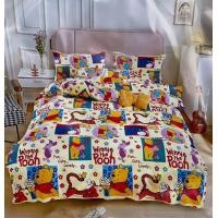 ราคา 6 ลาย ผ้าปูที่นอนหมีพูห์ ผ้านวมลายหมีพูห์ 6 ชิ้น ได้ครบเซ็ท มีทุกขนาด (19489329569)