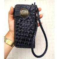 ราคา กระเป๋าสตางค์ทรงยาว กระเป๋าตังหนังแท้ วินเทจ แถมสายหนังถักฟรี (4825764946)