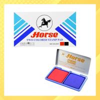 ราคา Horse แท่นประทับตราม้า ที่ประทับตราม้า หมึกสีน้ำเงินแดง ชนิด 2 สีในตลับเดียว (19830324189)