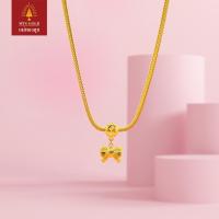 ราคา แม่ทองสุก สร้อยคอเบนซ์ปะคำฉลุโบว์ระย้าจิกเพชร 2 สลึง (9732682694)