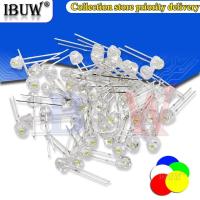 ราคา 100ชิ้น5มม ไดโอด LED หมวกฟางสีขาวสีแดงสีเขียวสีฟ้าสีเหลืองไดโอดเปล่งแสงแสงโปร่งใสไฟฉายหลอดยูวี (18632157727)