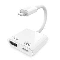 ราคา ไม่จำเป็นต้องใช้พลังงานLightning to HDMI Digital AV Adapter 1080P Video Audio Sync Screen Converter AV Adapter with Lightning Charge Port เข้ากันได้กับ iPhone iPad กับทีวี โปรเจคเตอร์ จ (10097234883)