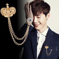 ราคา ชุดสูททักซิโด้มีโซ่พร้อม Lencana Pin หมุดเข็มกลัดของผู้ชายชุดสูททักซิโด้ 50สไตล์ให้เลือก1ชิ้น (920812336)