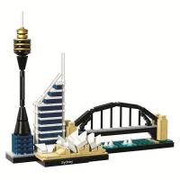 ราคา NEW LEGO Architecture Paris Dubai London Sydney Chicago Shanghai Building Blocks Kit Bricks Classic City Model Kid Toys For Children Gift (19606198722)