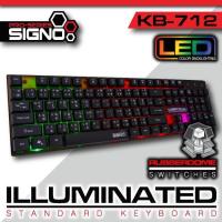 ราคา SIGNO Illuminated Standard Keyboard รุ่น KB 712 Black เกมส์มิ่ง คีย์บอร์ด (11746168078)