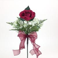 ราคา ช่อกุหลาบวาเลนไทน์ กุหลาบปลอมจัดช่อพร้อมผูกโบว์ กุหลาบสีแดงกำมะหยี่ (17415530343)