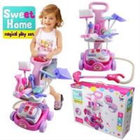 ราคา ชุดของเล่นเด็ก รถเข็นทำความสะอาด ของเล่นขายไอศกรีม Sweet Home Magical Play Set รุ่น Cleaning Set Kids A5928 06D Rim p (20976492556)