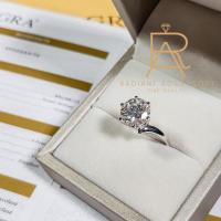 ราคา แหวนเงินแท้ฝังเพชร Moissanite 4 กะรัต (18806885817)