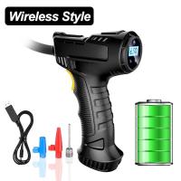 ราคา 120W รถยนต์ไร้สาย สายรถยนต์ไฟฟ้ายางปั๊มแบบพกพาคอมเพรสเซอร์สำหรับยางรถยนต์ดิจิตอลอัตโนมัติยาง Inflator (21171302227)