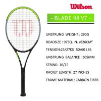 ราคา Wilson Tennis Racket Blade 98 V7 Carbon Fiber for Men and Women Single Professional Tennis Racket Black Green (16547056701)