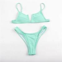 ราคา ชุดว่ายน้ำหญิง Solid Bikini 2022 Woman V neck Swimsuit Swimwear Women Hot Sale Padded Bandage Female Brazilian Bikinis Swimwear Women Biquini (16281859620)