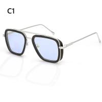 ราคา ANQII วินเทจ สี่เหลี่ยม แว่นตา กรอบโลหะ แว่นสายตาสำหรับผู้ชายผู้หญิง แว่นกันแดดไอรอนแมน แว่นกันแดดสไปเดอร์แมน แว่นกันแดด Tony Stark (14355462358)