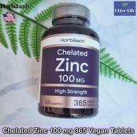 ราคา 50 OFF ราคา Sale โปรดอ่านรายละเอียดสินค้า EXP 03 2024 คีเลต ซิงค์ Chelated Zinc 100 mg High Strength 365 Vegan Tablets Horbaach (20564001142)
