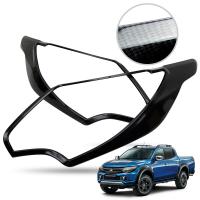 ราคา ครอบไฟหน้า คิ้วไฟหน้า สีเคฟล่าดำ 2ชิ้น ซ้ายและขวา Mitsubishi L200 Triton มิตซูบิชิ ไทรทัน 2ประตู 4 ประตู ปี 2015 2018 รถกระบะ สินค้าราคาถูก คุณภาพดี Front Head Lamp Light Cover (2478466593)