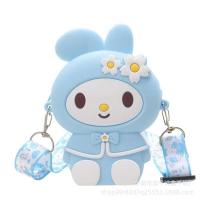 ราคา กระเป๋าลายการ์ตูนน่ารักน่ารักกระเป๋าสะพายข้างซิลิโคนมือถือมินิเด็กผู้หญิงน่ารักทำนอง Kuromi กระเป๋าสะพายข้างกระเป๋าใส่เหรียญเด็กผู้หญิง (19700219153)